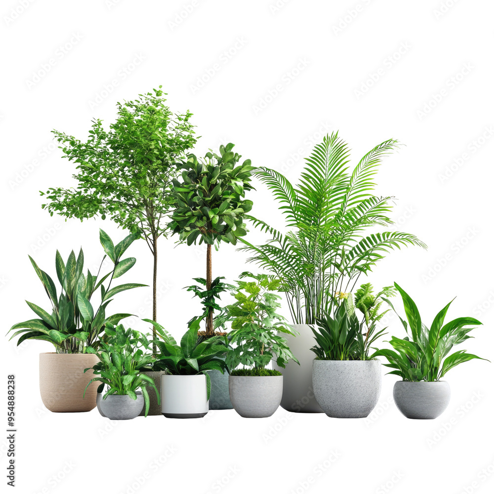 Houseplants on transparent background Houseplants on transparent background