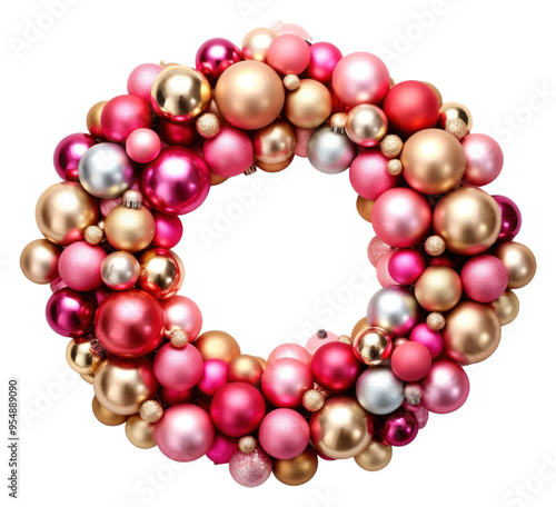 PNG Bauble Wreath jewelry wreath white background.