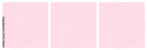 Collection of pink tile design for wall and floor in kitchen, bathroom, toilet and living room. Clean square ceramic tiled grid pattern nested vertically and horizontally. Vector illustration