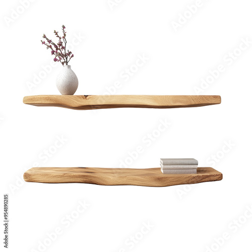 Shelves on transparent background