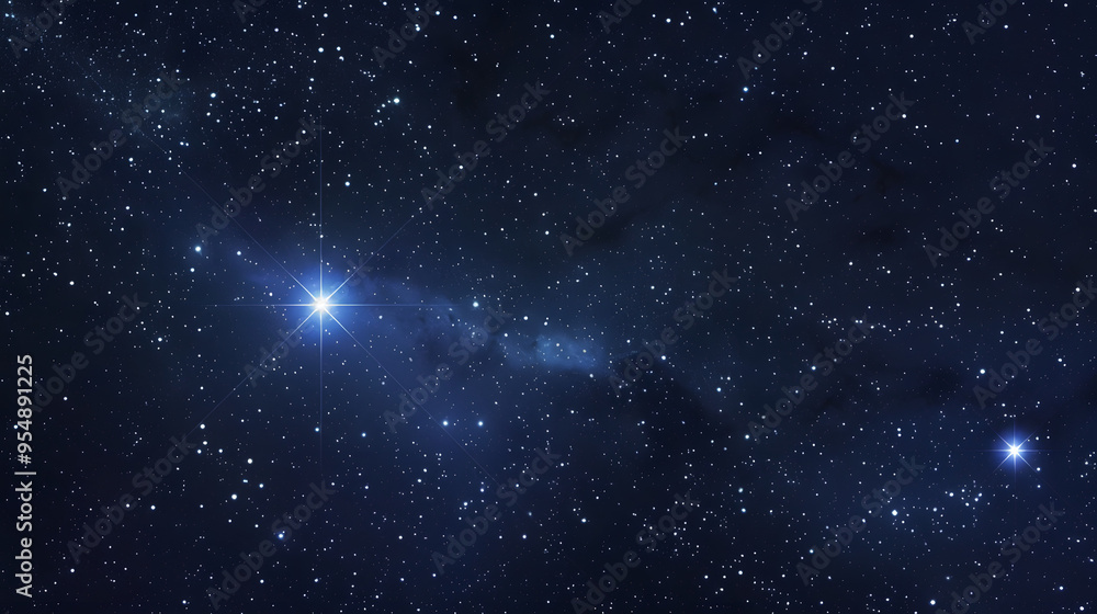 Fototapeta premium The constellation of Canis Major featuring the bright star Sirius.