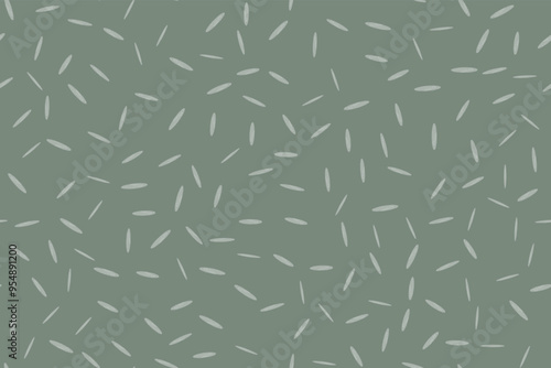 Rice Japanese Grain. Green Texture Plant Background. Green Food Harvest Plant. Seed Plant Background Rice Grain Illustration. Drawn Japanese Plant Design. White Art Vector Seed. Rice Barley Risotto.