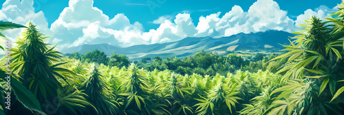 Anime Stoner Art – Cool Background with Weed and Chill Aesthetic, wide screen wallpaper, 420 cannabis
