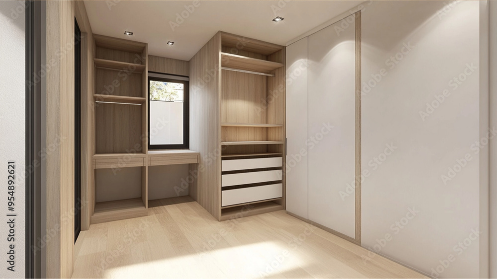built-in closet with segments for the bedroom, the most optimal distribution built-in closet with segments for the bedroom, the most optimal distribution
