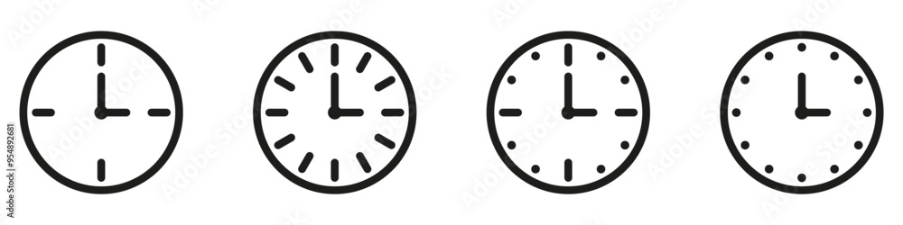 Time icon set in flat style. Timer, alarm, schedule, hourglass, clock icons. Stopwatch symbol. Web icon set. Time icon set in flat style. Timer, alarm, schedule, hourglass, clock icons. Stopwatch symbol. Web icon set.