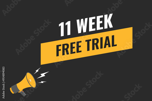 11 week free trial banner design. 11 weeks free banner background
