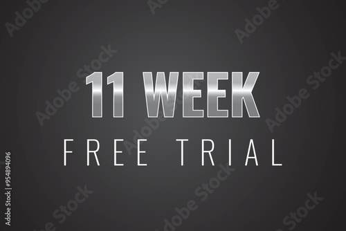 11 week free trial banner design. 11 weeks free banner background
