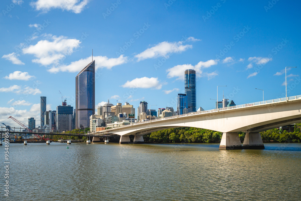 Captain Cook Bridge over Brisbane River in Brisbane, Queensland, Australia Captain Cook Bridge over Brisbane River in Brisbane, Queensland, Australia