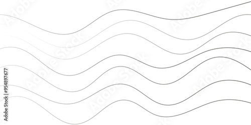 The Rhythm of Abstract Waves and Flowing Curves Captured in Intricate Vector Lines and Strokes