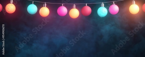 Party Lights3D illustration, Party concept photo