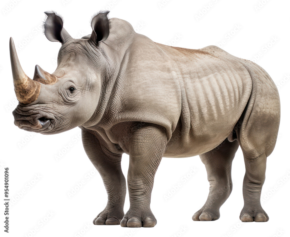 Fototapeta premium PNG One-horned rhino wildlife elephant animal.