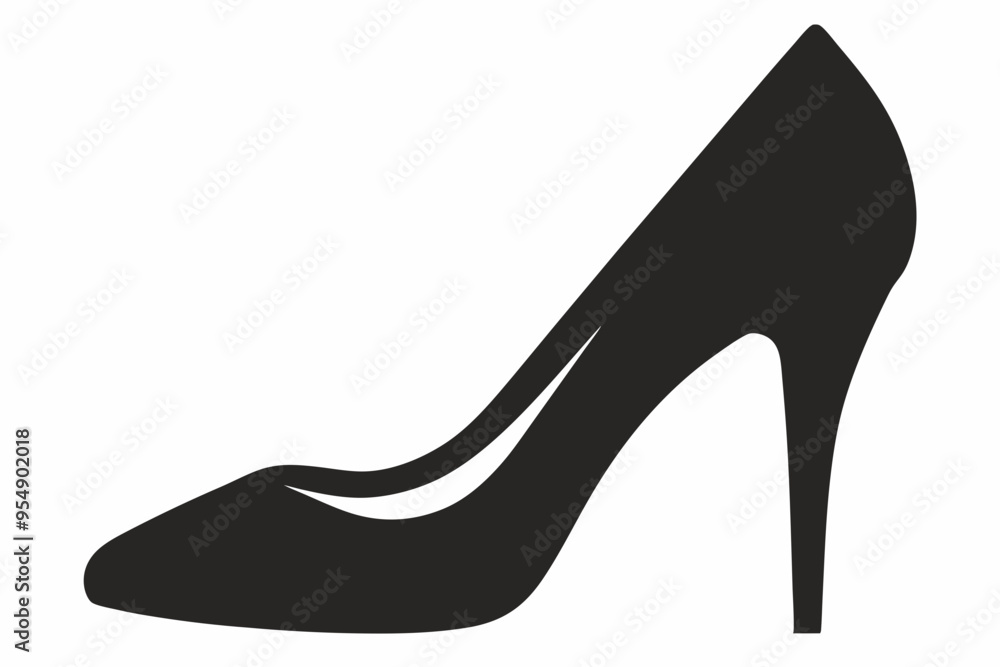 shoe high heel vector silhouette, woman high heel icon shoe high heel vector silhouette, woman high heel icon