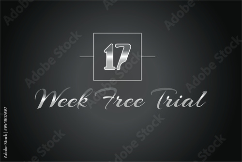 17 week free trial banner design. 17 weeks free banner background 