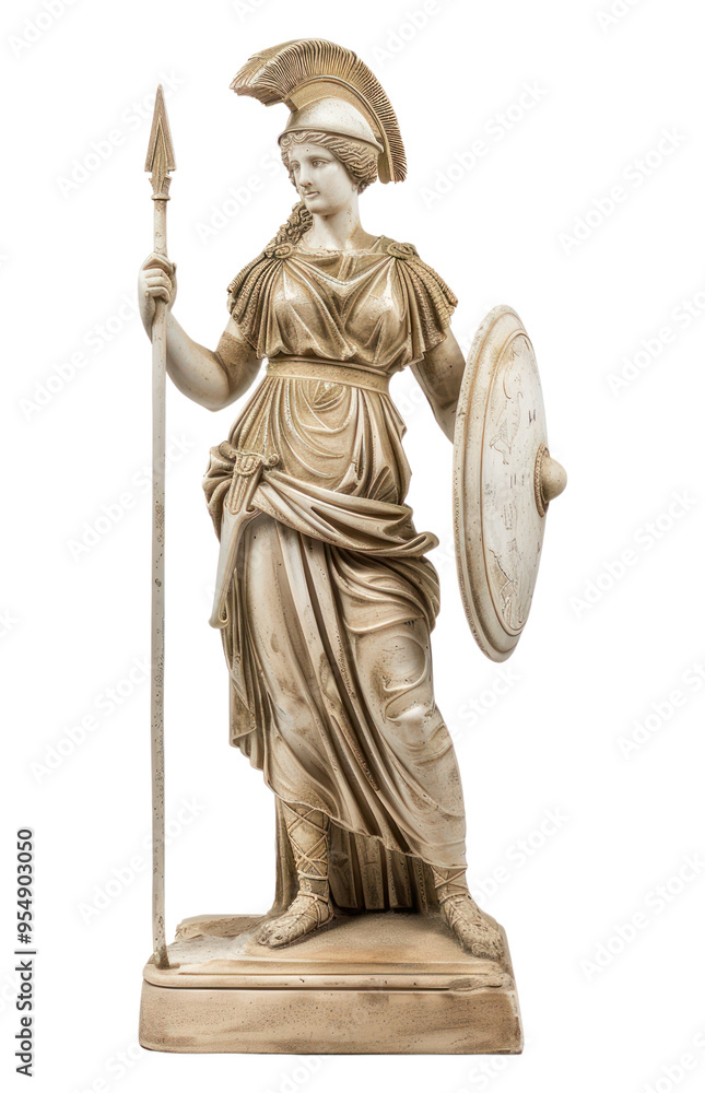 Obraz premium PNG Ancient Greek warrior statue