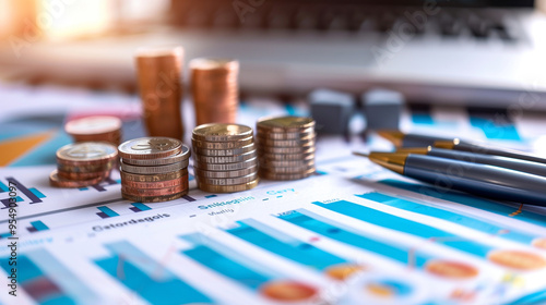 Budget planning and management concept. Business strategy and plan, cost control. Company budget allocation for business or project management. Effective and smart budgeting. 
