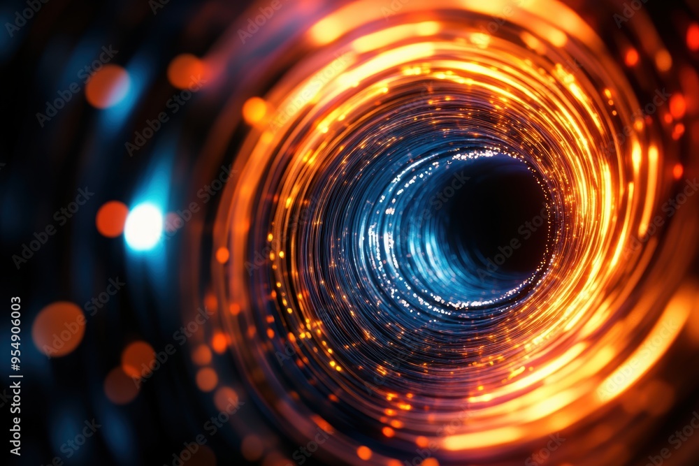 A mesmerizing abstract tunnel of swirling lights and colors that evokes a sense of depth and infinite possibilities. A mesmerizing abstract tunnel of swirling lights and colors that evokes a sense of depth and infinite possibilities.