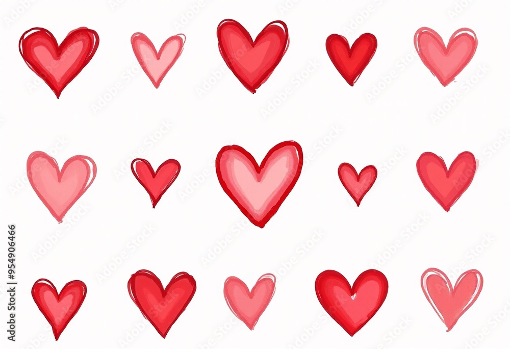 DIY Valentine's Day Graphics: Customizable Red Heart Vector Set DIY Valentine's Day Graphics: Customizable Red Heart Vector Set