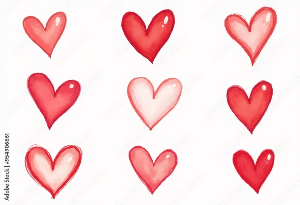 Romantic Heart Design Elements: Customizable Vector Graphics for Digital and Print Projects