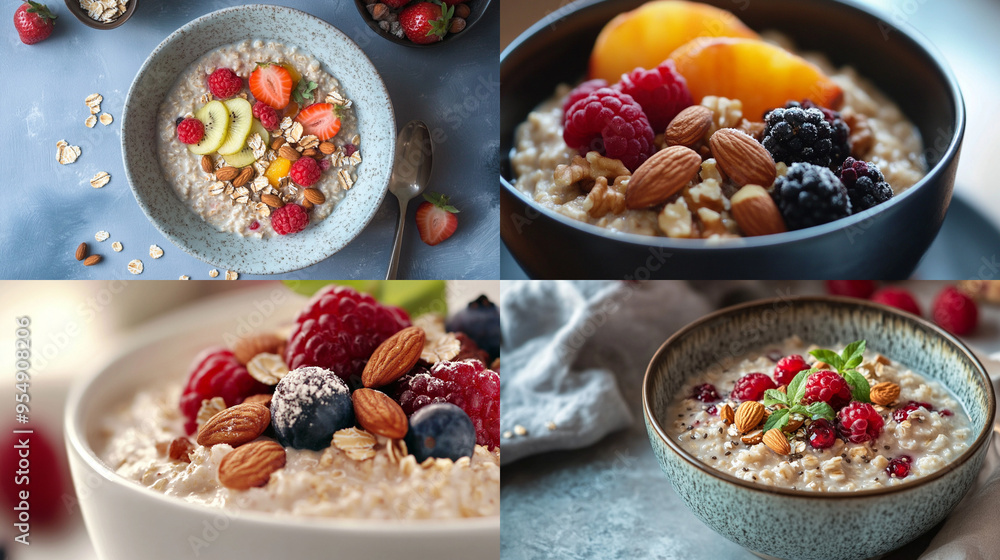 oatmeal with berries oatmeal with berries