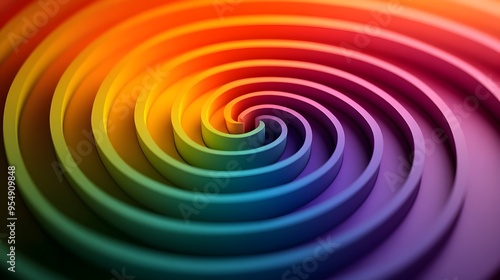 Vibrant Secondary Color Wheel With Smooth Transitions in 3D Rendered photo