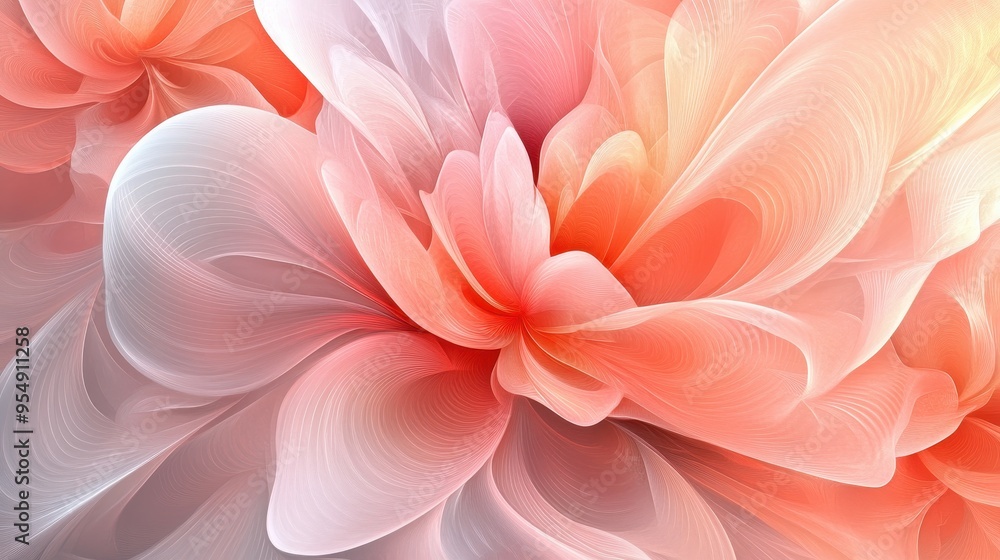 Abstract Pink and Orange Flower Pattern Background. Abstract Pink and Orange Flower Pattern Background.