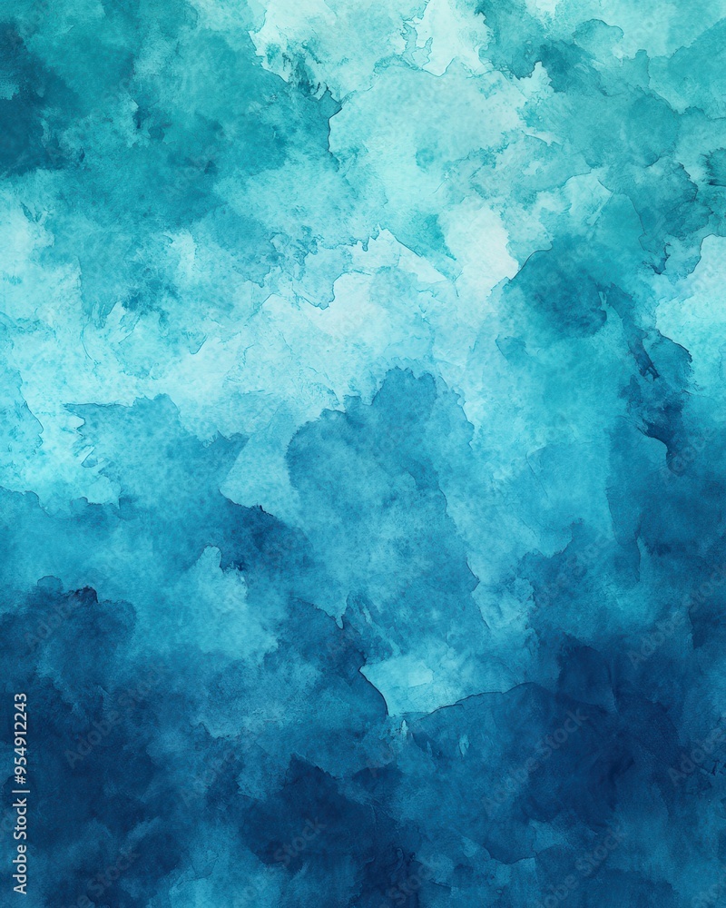 Abstract Watercolor Background - Blue and Teal Gradient Texture. Abstract Watercolor Background - Blue and Teal Gradient Texture.