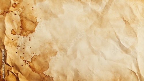 Wallpaper Mural A textured, aged paper background with stains, ideal for vintage designs or artistic projects. Torontodigital.ca