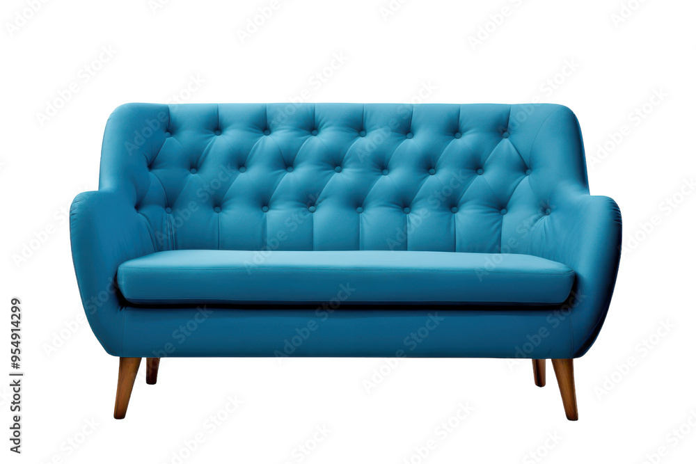 Modern Blue Sofa Isolated on Transparent Background Modern Blue Sofa Isolated on Transparent Background
