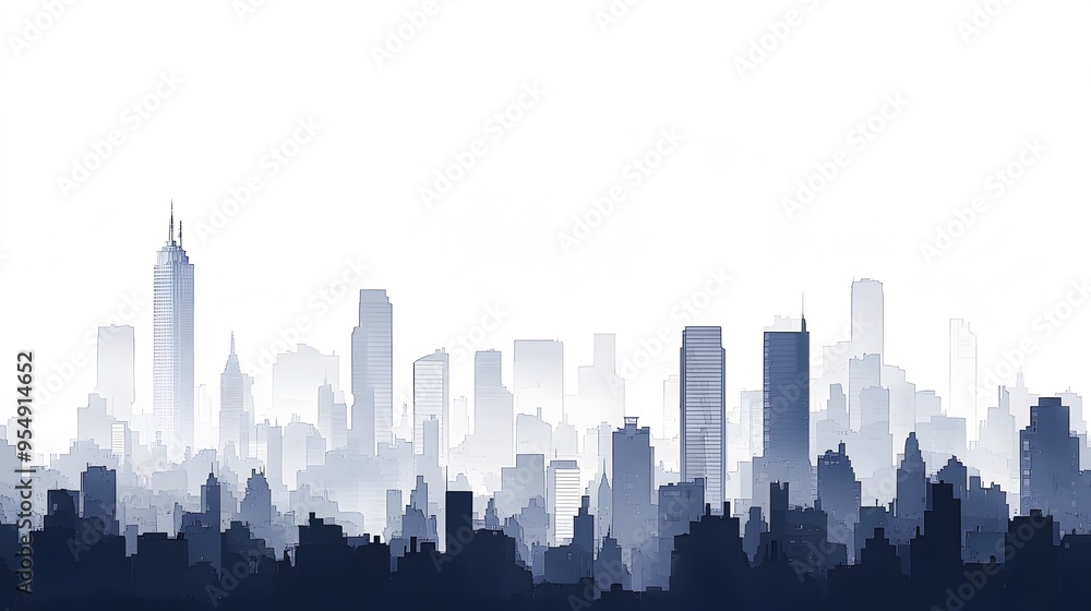 Cityscape with Blue Sky Cityscape with Blue Sky