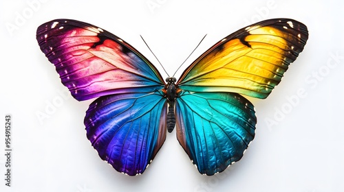 Colorful Butterfly with Rainbow Wings.