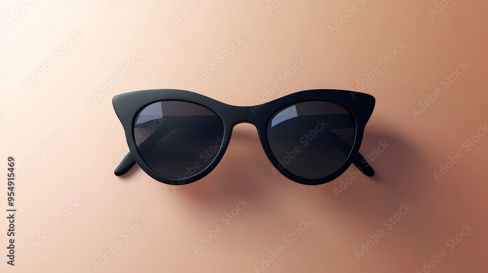 Stylish black cat-eye sunglasses resting on a soft surface, perfect for fashion and summer accessories. Stylish black cat-eye sunglasses resting on a soft surface, perfect for fashion and summer accessories.
