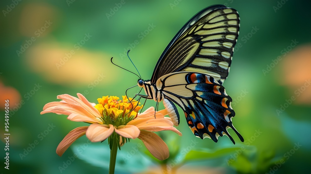 Obraz premium Swallowtail Butterfly on a Flower.