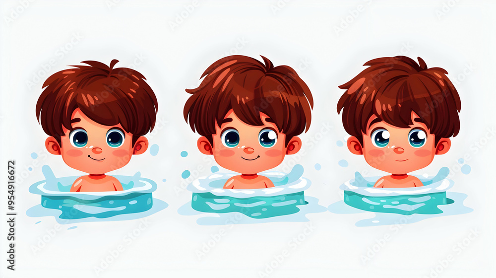 Baby Life Set. Early Childhood Development. Cute Baby Life Set. Early Childhood Development. Cute