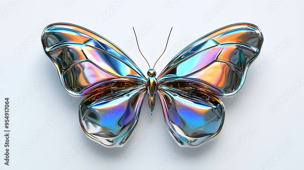 Iridescent Butterfly. Iridescent Butterfly.
