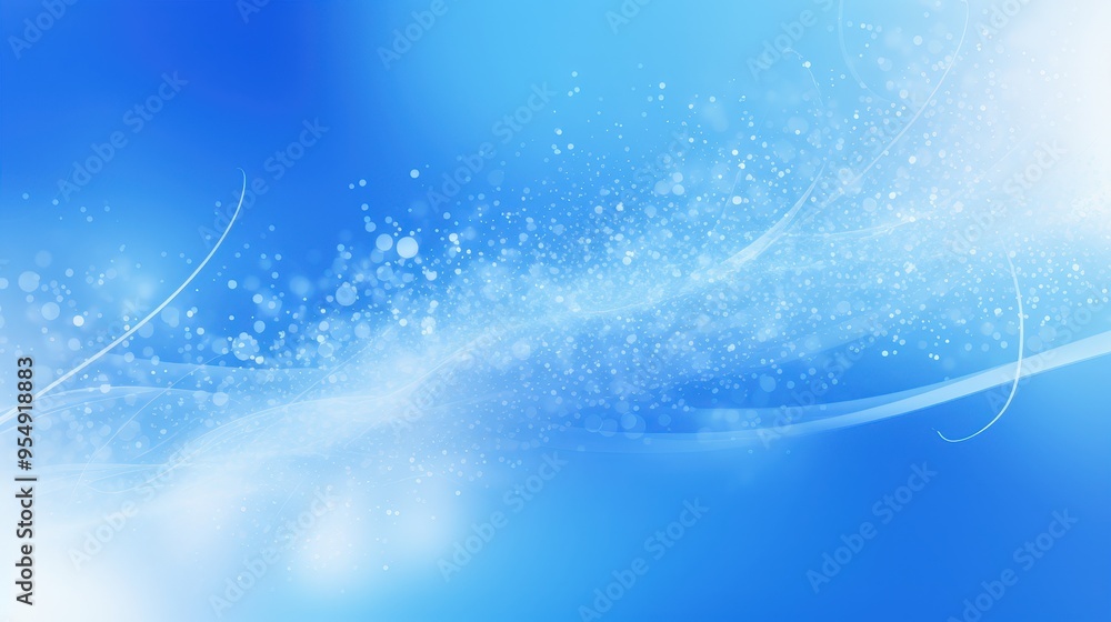 Abstract Blue and White Background with Sparkle
