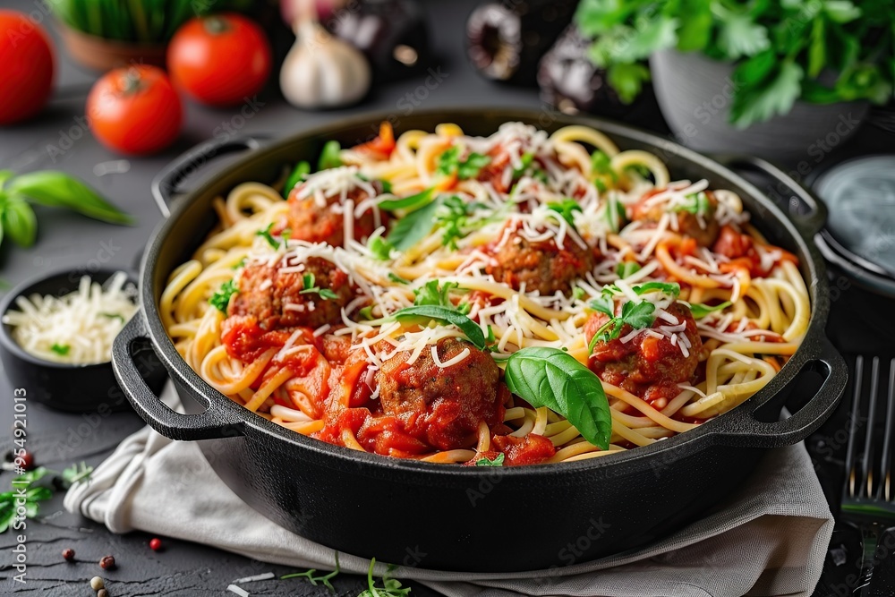 Eyeball spaghetti with meatballs and cheese. Halloween menu. Creepy restaurant dish concept. Eyeball spaghetti with meatballs and cheese. Halloween menu. Creepy restaurant dish concept.