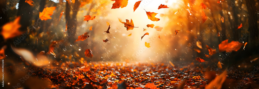 “Autumn Background with Falling Leaves in a Forest”
“Autumn Background with Falling Leaves in a Forest”