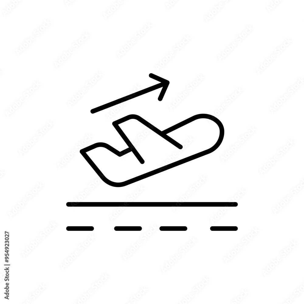 Flight plane outline icons, minimalist vector illustration ,simple transparent graphic element .Isolated on white background Flight plane outline icons, minimalist vector illustration ,simple transparent graphic element .Isolated on white background