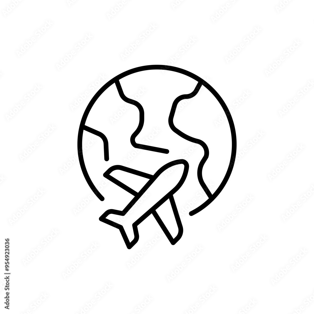 World flight outline icons, minimalist vector illustration ,simple transparent graphic element .Isolated on white background World flight outline icons, minimalist vector illustration ,simple transparent graphic element .Isolated on white background
