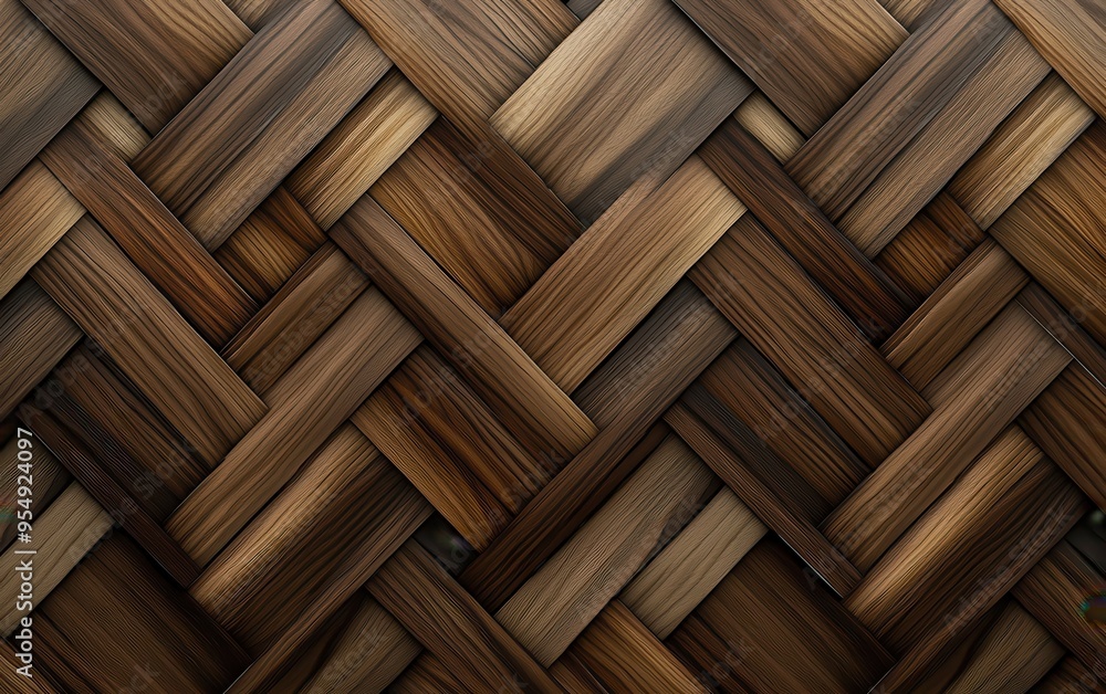 Seamless Wooden Weave Pattern - Brown Wood Plank Texture Background. Seamless Wooden Weave Pattern - Brown Wood Plank Texture Background.