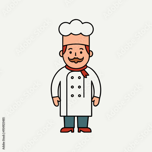 vector illustration of chef cook