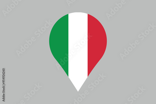 Free Download Italy flag with location sign, Vector flag of Italy, italian flag, vector illustration
 - GFXLoad