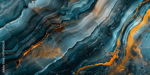 A background with cracks and abstract light stripes in blue and orange tones.