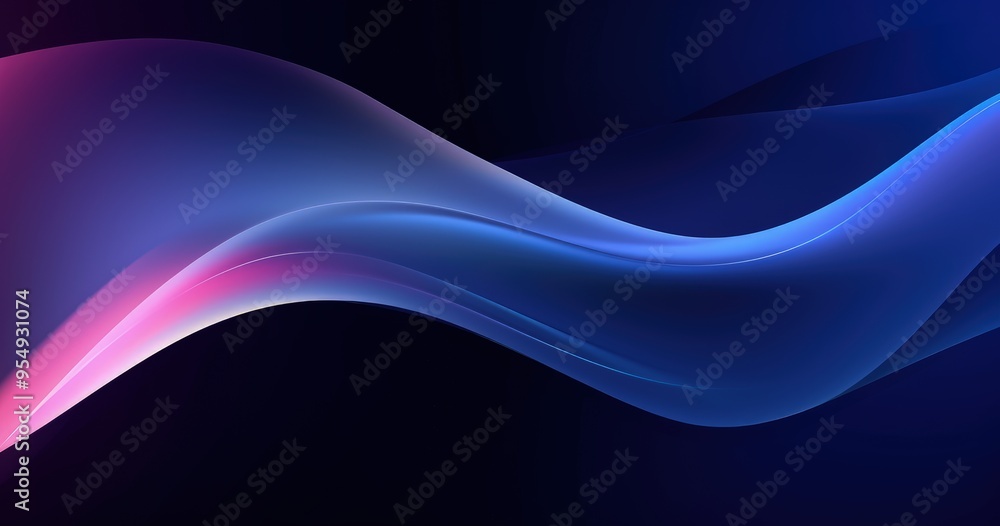 Fototapeta premium A smooth, flowing abstract design with vibrant colors on a dark background, ideal for digital backgrounds or graphics.