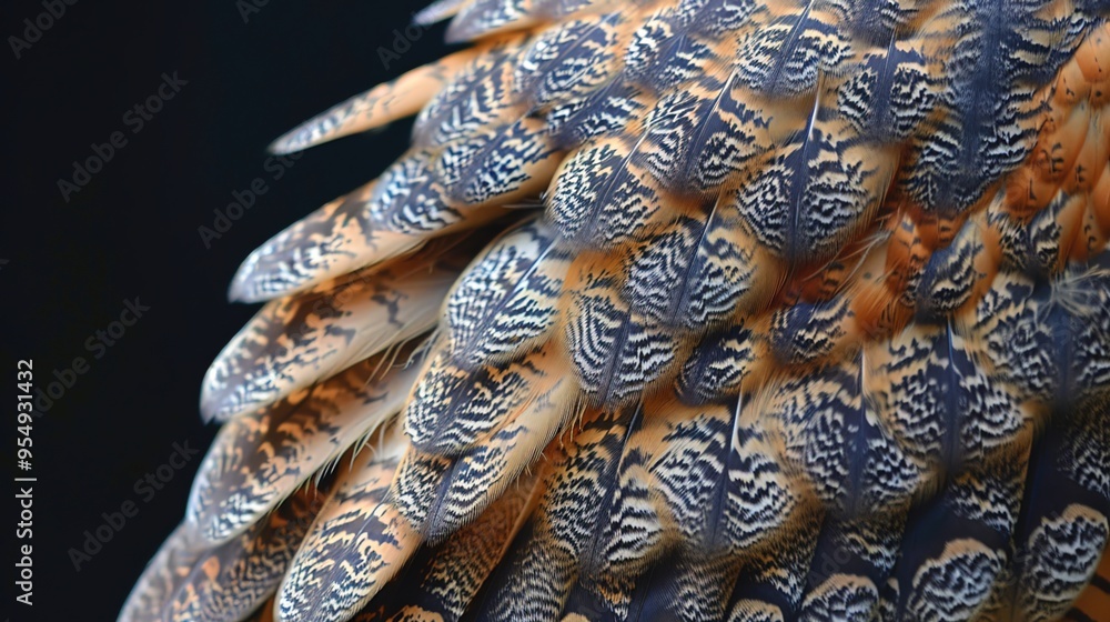 Owl feather pattern wallpaper Owl feather pattern wallpaper