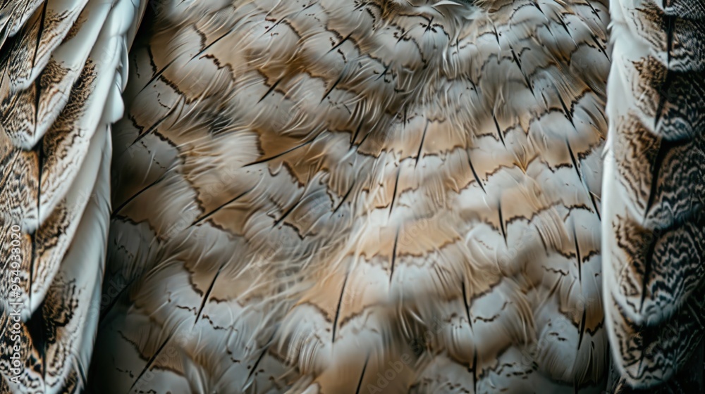 Naklejka premium Feather pattern wallpaper
