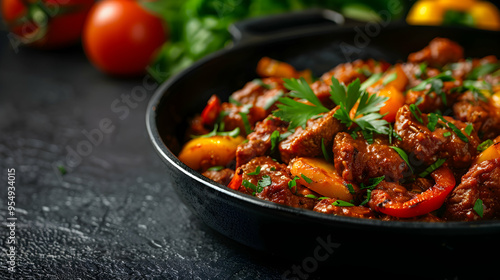 Banner Black Background With Mexican Food And