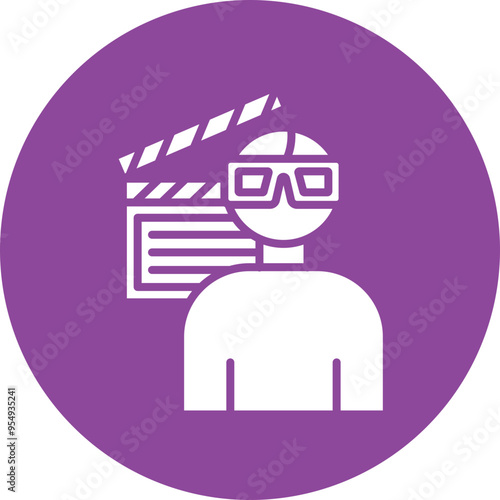 Actor glyph circle icon