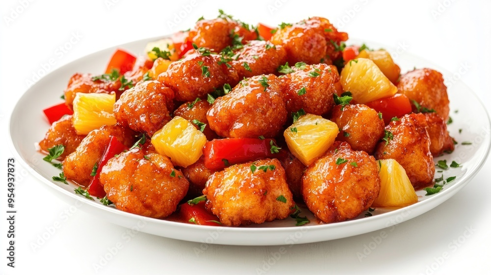 Sweet and Sour Chicken with Pineapple and Red Peppers Sweet and Sour Chicken with Pineapple and Red Peppers