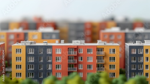 Crowded Apartment Complex Highlights Overpopulation in 3D